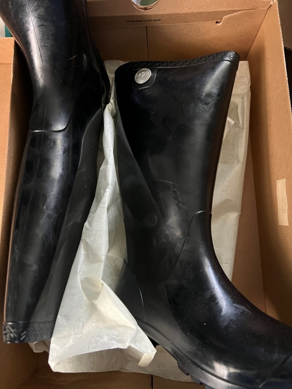 UGG Black Women's Tall Waterproof Rain Boots